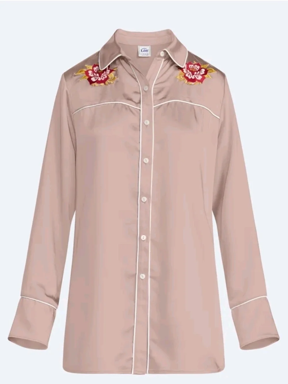 KACEY MUSGRAVES x LEE Satin Western Sleep Shirt NWT Fawn Pink Limited Edition